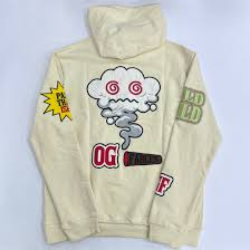 Tan Bluntpassin graphic hoodie